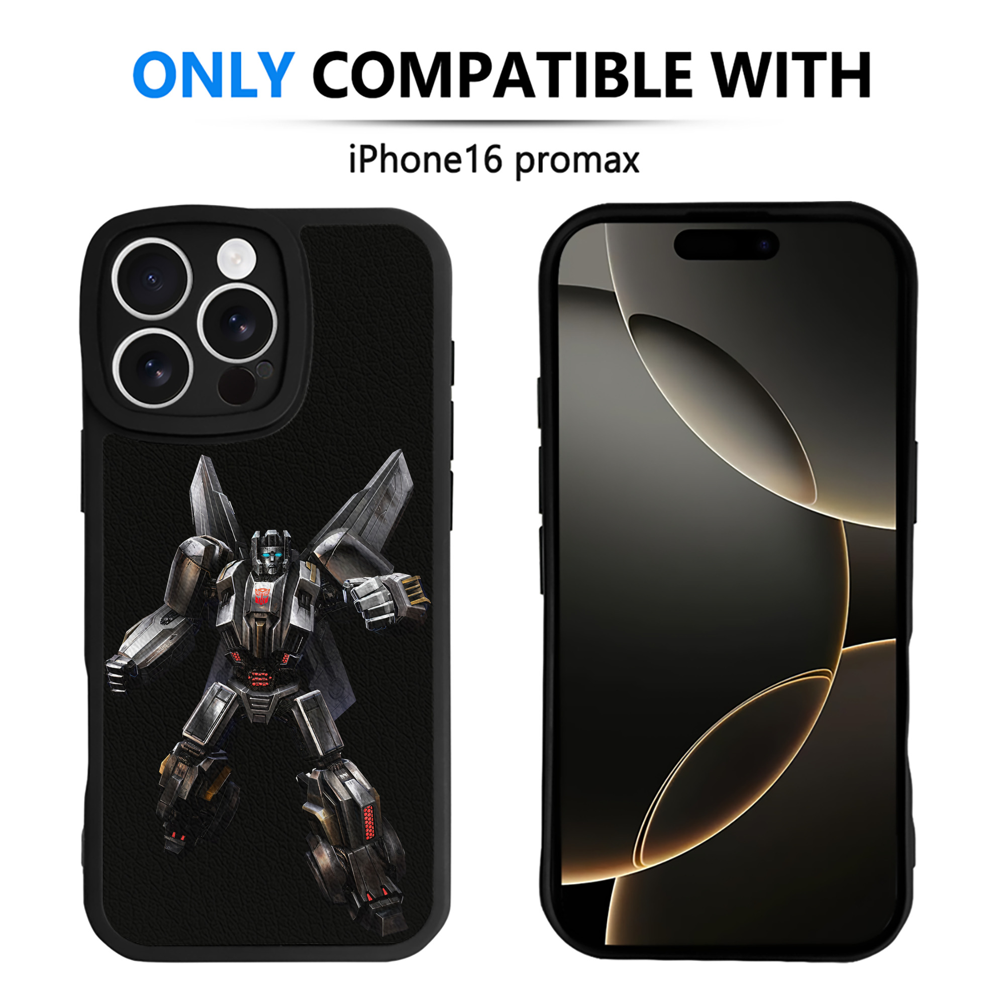 （画像用） Transformers トランスフォーマー 【iPhone 16シリーズ対応】シリコンスマホケース（レザー調） 材質：シリコン